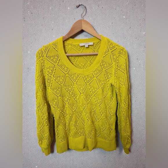 LOFT Sweaters - LOFT Yellow Knit Sweater